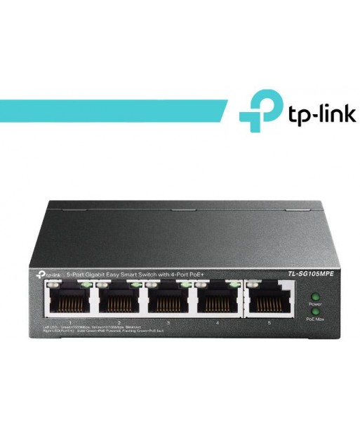 TP-Link 5-Port Gigabit Easy Smart Switch con 4-Porte PoE+