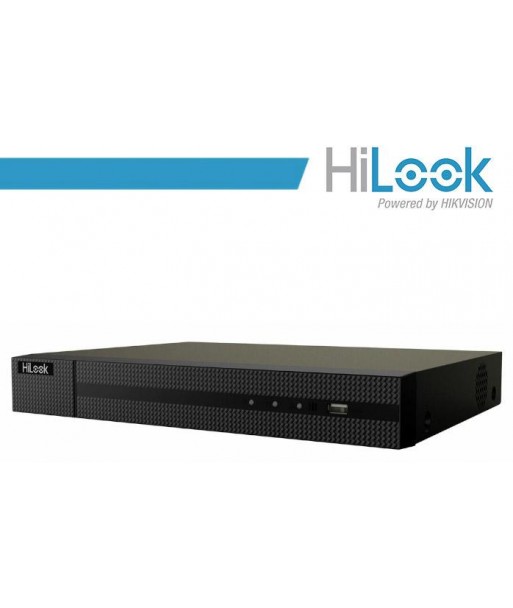 NVR Hilook 16 canali 16 PoE 4K 2 Slot HDD Sata-3 160/80 Mbps