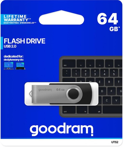 Chiavetta/Pendrive USB Goodram Twister 64GB nera USB 2.0