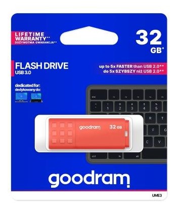 Pendrive GoodRAM 128GB UME3 orange USB 3.0 - retail blister