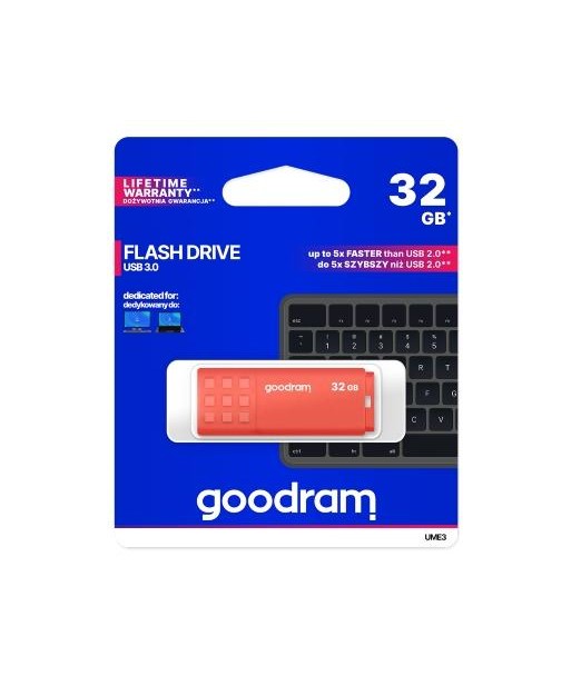 Pendrive GoodRAM 128GB UME3 orange USB 3.0 - retail blister