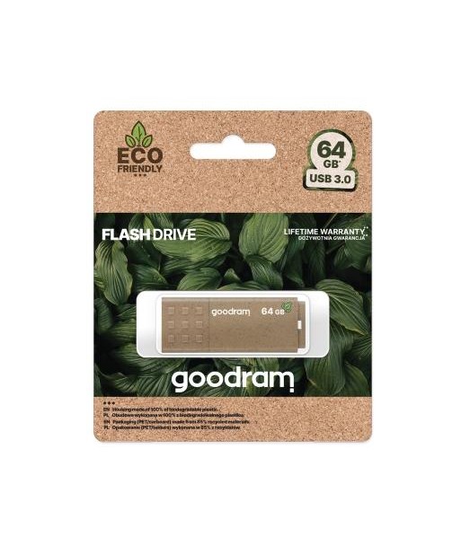 Pendrive GoodRAM 64GB UME3 GREEN USB 3.0 - retail blister