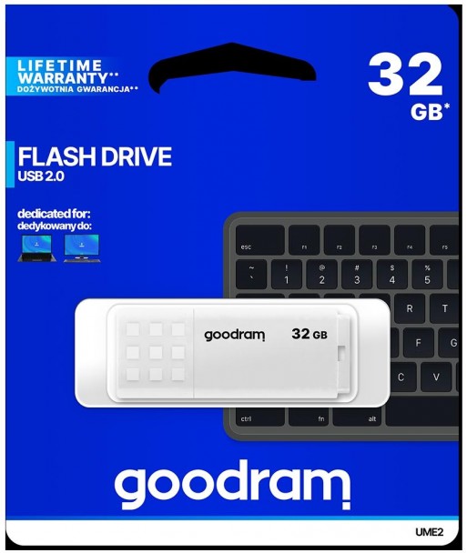 Pendrive GoodRAM 32GB UME2 white USB 2.0 - retail blister