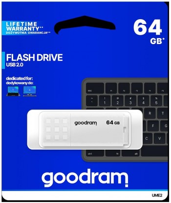 Pendrive GoodRAM 64GB UME2 white USB 2.0 - retail blister