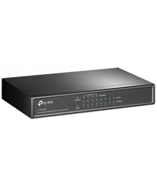 Desktop switch 8 porte gigabit 4 porte PoE 55W TL-SG1008P