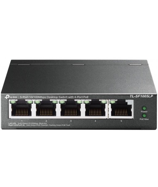 Switch Desktop 5 porte 10/100Mbps con 4-Port PoE TL-SF1005LP