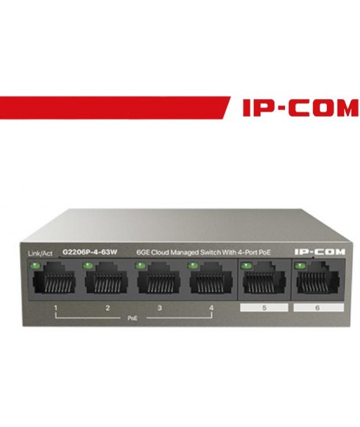 Switch IP-COM Cloud 6GE G2206P 4 porte PoE Gigabit